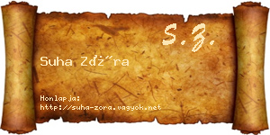 Suha Zóra névjegykártya